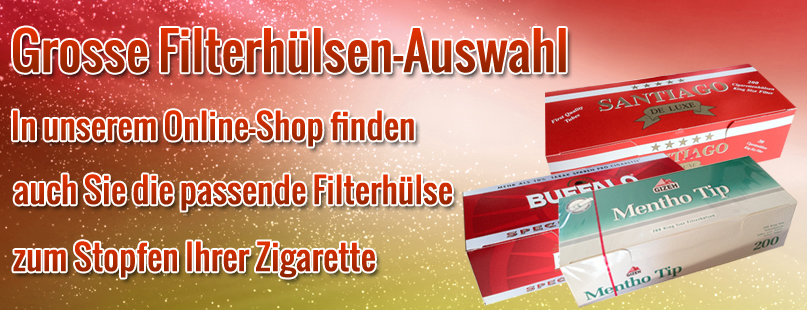 Filterhülsen zum günstig Rauchen / billiger Rauchen / preiswerter Rauchen günstig online kaufen / bestellen im Online Tabak Shop von Tabac-Trends.ch